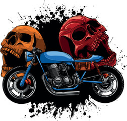 Canvas Print - Cafe racer motor bike vector illustration design