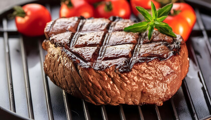 Wall Mural - grilled meat with vegetables