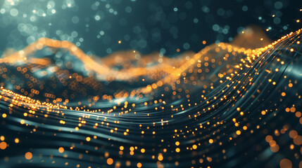 Network Connection with Dots and Lines