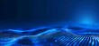 © cong - Blue technology background, with a blue gradient and light speed lines and curved circular shapes in the center of the screen, in a simple style. The overall color tone is a dark blue, creating an atm