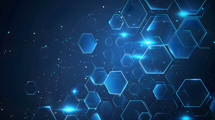 Leinwandbilder - hexagon concept design abstract technology background vector illustration. Generative AI.