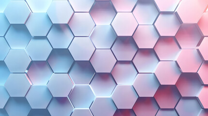 Leinwandbilder - Hexagons pattern. Geometric abstract background with simple hexagonal elements. Generative AI.