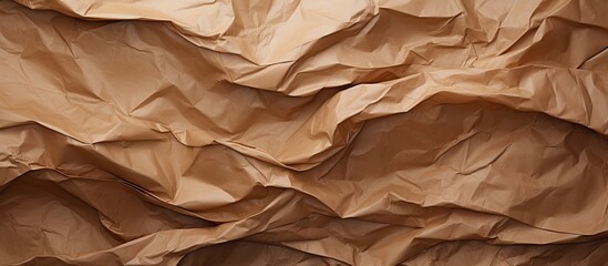 Poster - Image of a crumpled brown paper texture with copy space