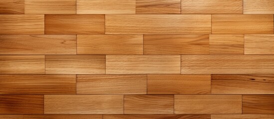 Poster - A copy space image of a beautiful texture featuring brown wooden parquet
