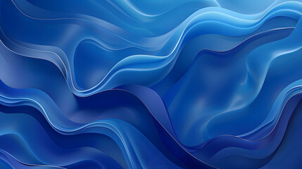Wall Mural - Liquid abstract background. Blue fluid vector banner template for social media, web sites. Wavy shapes. Generative AI.