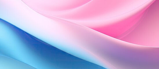 Poster - Pastel pink and blue abstract geometric shape on a paper background with copy space image