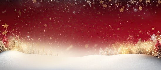 Leinwandbilder - A festive background for Christmas or holiday card with ample space for images