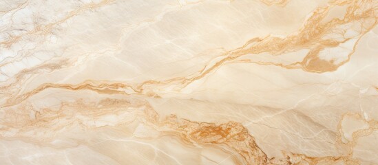 Leinwandbilder - Close up of a beige and white natural marble texture serving as a wallpaper or background in a copy space image