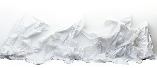 Poster - A crumpled copy space image of papers lies against a white backdrop symbolizing the issue of racism