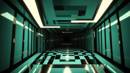 Wall Mural - abstract 3d tunnel