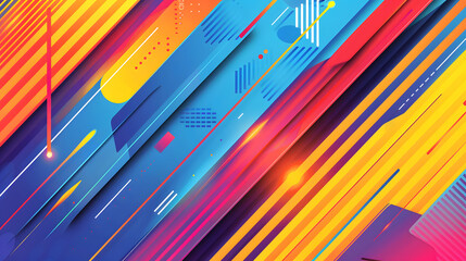Poster - modern dynamic stripes colorful abstract geometric design background for business, card, presentatio