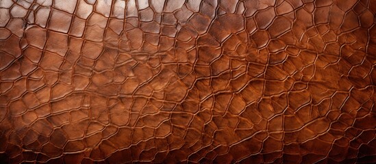 Poster - The macro shot captures the detail of an aged leather texture providing a compelling copy space image