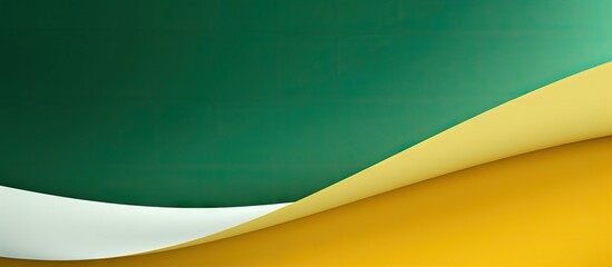 Poster - The abstract background features a green frame with white copy space set against a vibrant green and yellow backdrop
