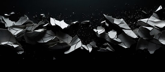 Aufkleber - A black background with copy space image makes for an appealing setting to showcase a collection of torn paper