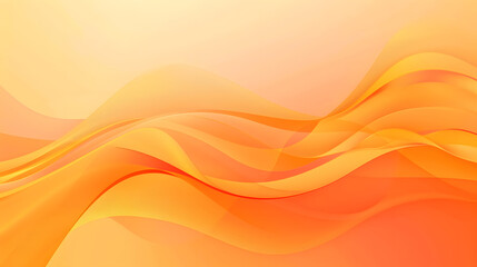 Poster - Orange abstract curve wave clean light gradient background. Generative AI.