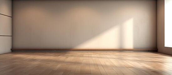 Poster - A modern interior design with an authentic empty room featuring a copy space image