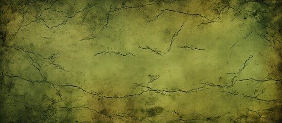 Poster - An olive patterned grunge texture with a green crumpled paper appearance suitable as a blank sheet wallpaper with copy space image