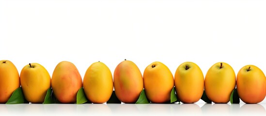Aufkleber - A copy space image of mangos set against a white background