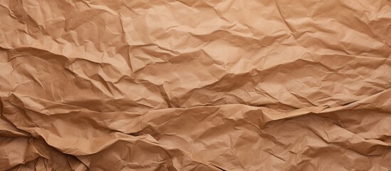 Poster - Image of a crumpled brown paper texture with copy space