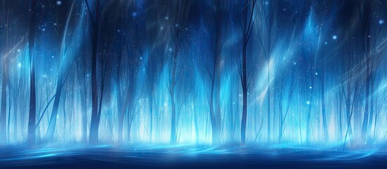 Wall Mural - An enchanting abstract blue forest with streak effect perfect for using as a copy space image