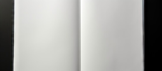 Aufkleber - An overhead view of a blank notebook page with ample copy space for adding text or images The white page is free of any content creating an empty canvas