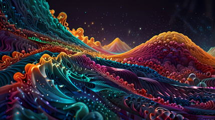 Holographic Astral cosmic illustration background