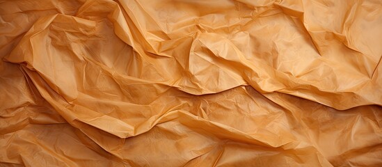 Poster - Image of a crumpled brown paper texture with copy space