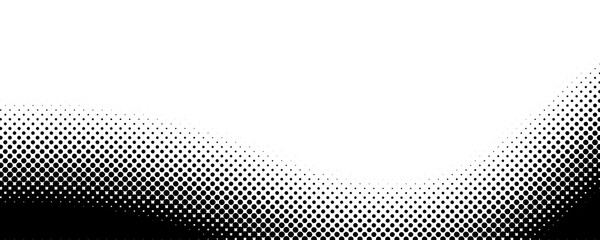 Aufkleber - Black and white dotted halftone background. Halftone dots background. Black and white comic pattern.