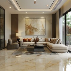 Wall Mural - Modern minimalist living room