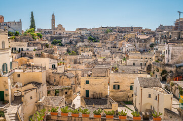 Wall Mural - View of Matera at night, Puglia, Italy