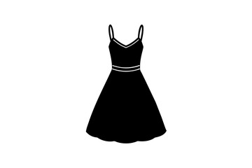 Wall Mural - sundress dress vector silhouette illustration