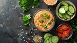 Thousand Island Dressing with Ingredients - Top View