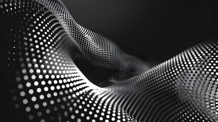 Poster - the abstract halftone background consists of different dots. generative ai.