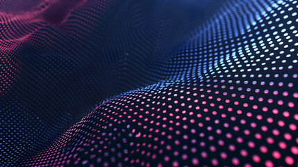 Poster - The abstract halftone background consists of different dots. Generative AI.