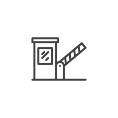 Fototapete - Toll Booth barrier line icon