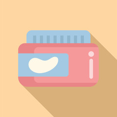 Sticker - Vector illustration of a stylized flat design credit card icon with modern shadows