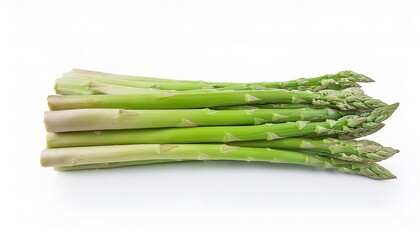 Wall Mural - a bundle of Asparagus - Asparagus officinalis - ready to be cut, cooked and eaten or used as an ingredient in cooking. isolated on white background