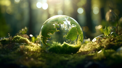 Poster - Digital environmental protection forest green planet graphics poster background