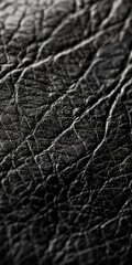 Wall Mural - Black Leather Soft black leather with natural grain and texture, ai generated