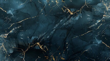 Black marble luxury, light blue with gold streaks, full focus, website background, design template