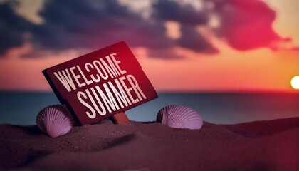 Welcome summer illustration