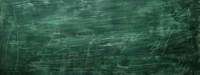 Wall Mural - A blank dark green chalkboard style texture background. Back to school banner