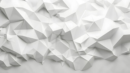 Poster - white polygon textured background. generative ai.