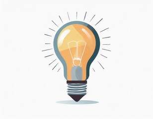 Wall Mural - light bulb vector icon on white background