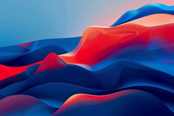 Vibrant blue and red abstract presentation background for modern design illustration