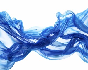 Wall Mural - High-quality blue water wave abstract background isolated on white for graphic design projects