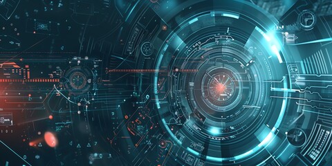 Poster - High-energy system projections background for dynamic visuals
