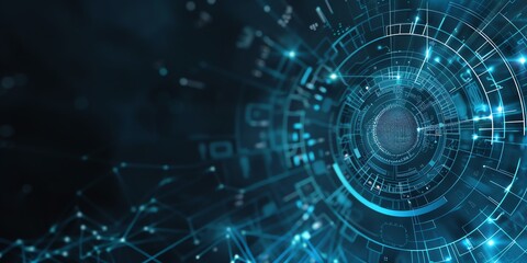 Poster - Dynamic system projections background with motion blur