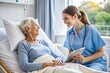 © Kanchana - woman and nurse in hospital