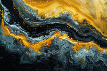 Poster - Artistic depiction of a stomach with bright yellow lining, gradually fading into gray and black, indicating declining digestive health,